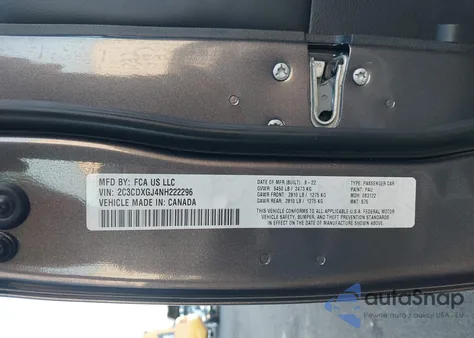 2022 Dodge Charger Scat Pack из США, поврежденный, VIN 2C3CDXGJ4NH222296